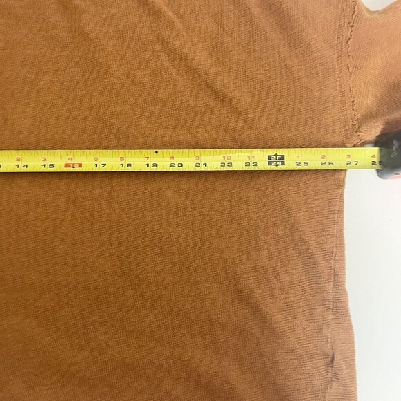 Zenana Size XL Thermal Pullover Sweater Slouch Shoulders Cropped Gold - Picture 9 of 12